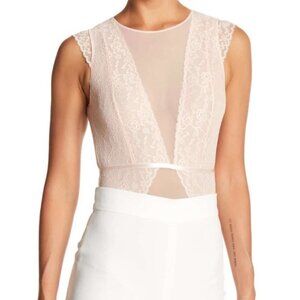 Elegant Lace Sleeveless Top - Pink